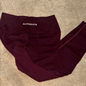 Alphalete Seamless Leggings - Burgundy Wine